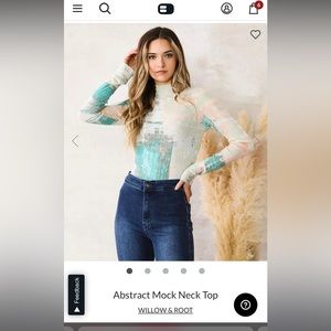 NWT Willow and Root Abstract Top